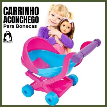 Imagem de Carrinho Brinquedo Infantil Bonecas Rosa Dia Das Crianças - Bs Toys