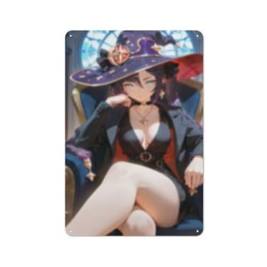 Imagem de Hot Sexy Anime Girl Poster Art Poster Tin Sign Vintage Wall Art Decoration Poster 20.3x30.5 cm, AF035
