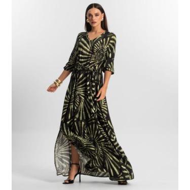 Imagem de Vestido Longo Feminino Viscose Endless Verde, P, Verde