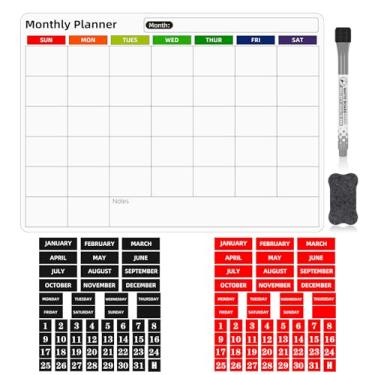Imagem de Números e meses para quadro branco com calendário apagável a seco