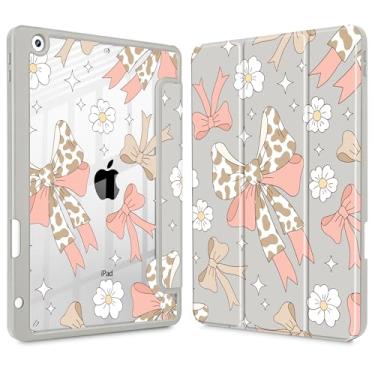 Imagem de Tuiklol Capa para iPad 10.2, versão 2021, 9ª geração, suporte embutido para lápis, suporte de três dobras, proteção de TPU (Poliuretano Termoplástico) para iPad 10.2 de 2020 e 2019 [8/7], capa com