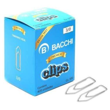 Imagem de Clips de aço galvanizado 3/0 caixa c/ 420 unidades - bacchi