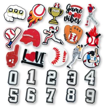 Imagem de TCHARIRY Pingentes de tênis de beisebol - Pingentes de decoração esportiva para meninos, crianças, adolescentes e adultos - Conjunto de 25, C1, One Size