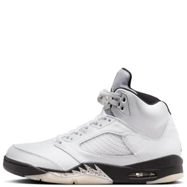 Imagem de Nike Tênis masculino Air Jordan 5 retrô, Branco/Vela/Prata Metálica/Preto, 42