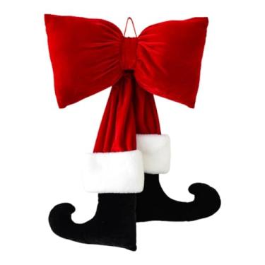 Imagem de Vaveren Pingente de Natal para decoração de pendurar, pingente de Natal para presente, adereços fotográficos multiuso, enfeite de para vitrine de loja e, 50cmx30cm