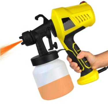 Imagem de Pistola de pulverização elétrica doméstica de 500W, pistola de pulverização fácil de limpar com 4 bicos e 3 padrões, adequada para spray de mancha portátil para cercas e móveis