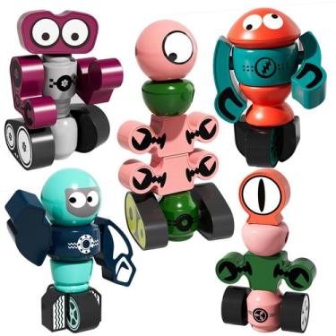 Imagem de Brinquedo de construção magnética, robô TEMI Magnets para crianças de 