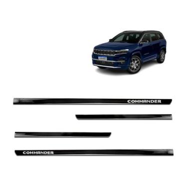 Imagem de Jogo Friso Lateral Slim Commander 2022 a 2023 Preto Brilhante - SHEKPA