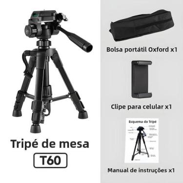 Imagem de Tripé Portátil Para Telefone Suporte De Mesa Para Câmera DSLR Mirrorle
