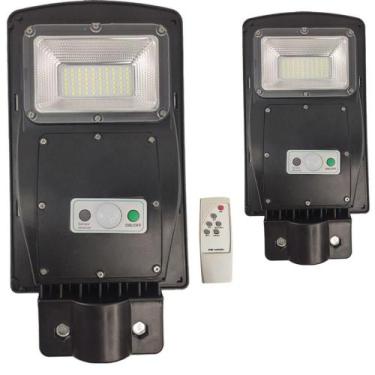 Imagem de Luminaria Solar 60w 2Un Sensor De Movimento Controle Led - AB MÍDIA