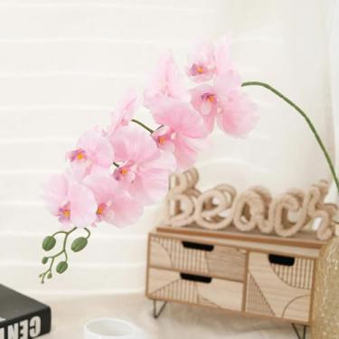 Imagem de Ramos de flores artificiais, hastes de orquídeas borboletas artificiais, arranjo de casamento, casa, jardim, festa, decoração ao ar livre (1 peça/rosa)