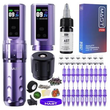 Imagem de Kit de tatuagem MAST TATTOO Mast Fold2 Pro sem fio com 2 baterias