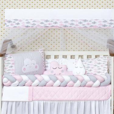 Imagem de Kit Mini Berço 10 Peças 100% Algodão - Enchimento Incluso