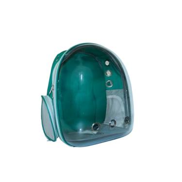 Imagem de Mochila Zuka Verde para Transporte de Pets, Frente em Acrílico, Alças Acolchoadas, Capacidade 6kg, 44x35x25cm, com Tapete