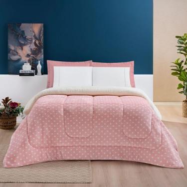 Imagem de Coberdrom Cobertor King Manta Sherpa Dupla Face Petit Poá - Linda Casa