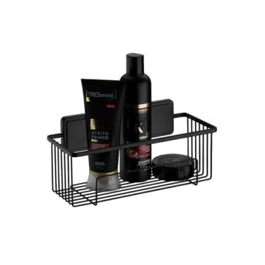 Imagem de Suporte para shampoo preto fosco fixação por adesivo Norbond prateleira banheiro Future 180PT