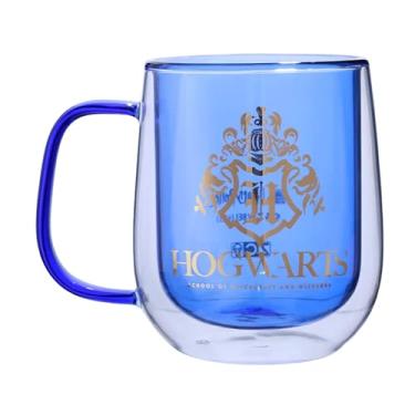 Imagem de Zona Criativa – Caneca Color Harry Potter 300ml | Vidro com Parede Dupla, Estampa Transparente – Detalhes em Dourado - Resistência Térmica - Ideal para Café, Chá e Suco