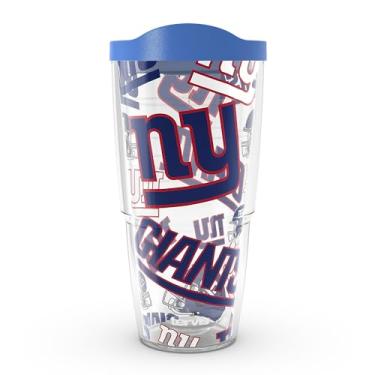 Imagem de Tervis NFL New York Giants - Copo de viagem com isolamento térmico de parede dupla feito nos EUA mantém as bebidas frias e quentes, 680 g,