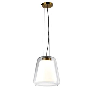 Imagem de PENDENTE ALMA TRANSPARENTE/DOURADO 1XLED 9,2W