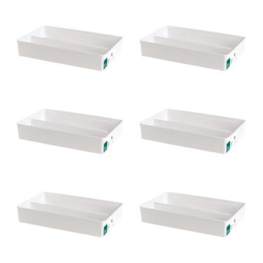 Imagem de ORGANIZADOR PP MODULAR C/DIVISORIAS BRANCO 40 X 25 X 7,5 CM