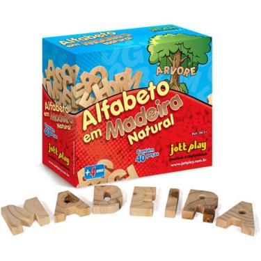 Imagem de Alfabeto Em Madeira 40 Letras