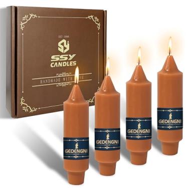 Imagem de Gedengni Castiçais de Halloween, velas curtas cônicas, varas laranja de 12,7 cm, castiçal sem gotejamento, velas afuniladas gordas para decoração de Natal, Ação de Graças, igreja, feriado, 7D-ORABRO