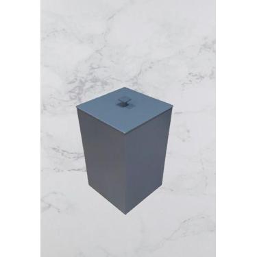 Imagem de Lixeira Para Banheiro 7 Lt Preto Fosco - Adéqua, Cinza