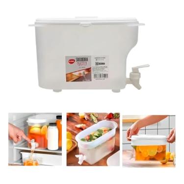 Imagem de Suqueira Plástica Mini De Geladeira 3,2l Litros Cor Branco Clink