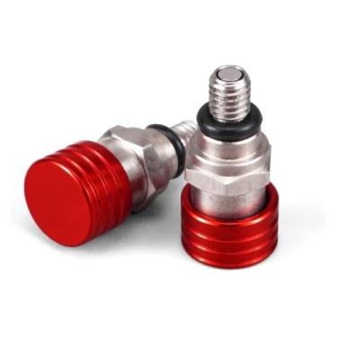 Imagem de BYYINGSUS Válvulas de sangramento de ar de garfo M4x0.7 compatíveis com KTM 85 125 150 250 350 450 500 SX SXF EXC XC XCF XCW XCFW ADV Duke Compatível com TE FE TC FC (Vermelho)