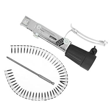 Imagem de Adaptador de unhas em corrente O adaptador de unhas recarregável ferramenta de aperto de broca elétrica automática para madeira com liga de alumínio cor preta inclui pregos de