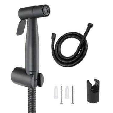 Imagem de Ducha Higienica Prata Preto Fosco Metal Lavabo Luxo - TATUDEBOA, Preto