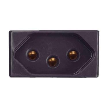 Imagem de Tomada 10a 2p+t Grafite Tramontina - Sistema Modular 250v