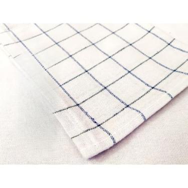 Imagem de Kit 10 Panos de Prato e Copa Algodão Guardanapos Sem Estampa(Xadrez/listrado sem estampa)