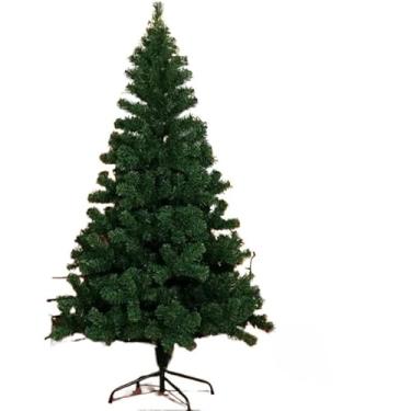 Imagem de Árvore de Natal Completa 1,20m/1,50m/1,80m/2,10m com Galhos Verdes - Decoração de Natal para Casa e Festas(1,50m Verde pés de plástico)