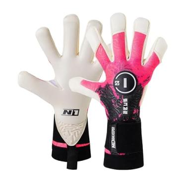 Imagem de N1 Goalkeeper gloves Zeus UGT+ Luvas de Goleiro para Adultos para Futebol Profissional Ultraleves e Ajustáveis. De Látex Alemão com Fechamento de Fita Dupla. Agarre extremo e Antiderrapante. Roxo. 10