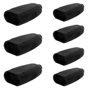 Imagem de Kit 7 Plug Femea 2p+t Pb Axial 10a 250v Cor Preto Legrand - PIAL