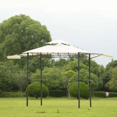 Imagem de Guarda-chuvas de aço de 30 x 12 m, camada dupla, quintal, pátio, churrasqueira, gazebo com balcões de bar, guarda-chuva externo para quintal, jardim, deck, gramado