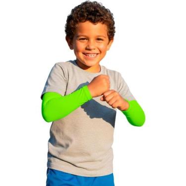Imagem de Manguito Infantil Sport Fasty Proteção Uv Kids Com Elástico, Verde neo