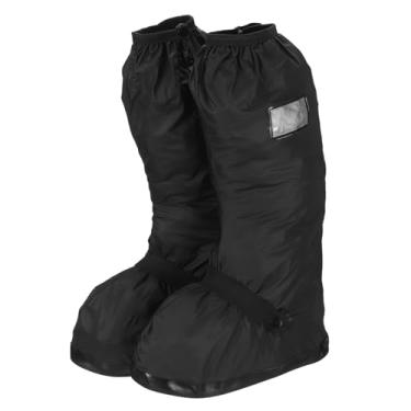 Imagem de HARFINGTON Capa de sapato impermeável GG (EUA 7) antiderrapante PVC reutilizável galochas protetores de sapato de chuva com zíper e fivela de alça para homens mulheres chuvoso ao ar livre, preto