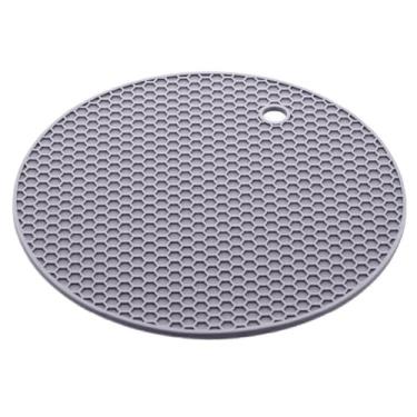 Imagem de LYOR - Descanso para Panela Redondo de Silicone Cinza 18cm
