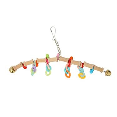 Imagem de Zhjvihx Brinquedo de Mascar de Balanço de Pássaro, Conjunto de Brinquedos de Balanço de Papagaio Colorido Durável para Pássaros de Periquito para Papagaio