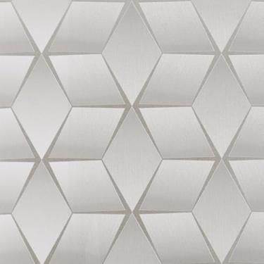 Imagem de Papel de Parede Adesivo Sala Quarto Ripas Madeira Clara Lisa Autocolante 5m x 45cm. (Geometrico Delori)