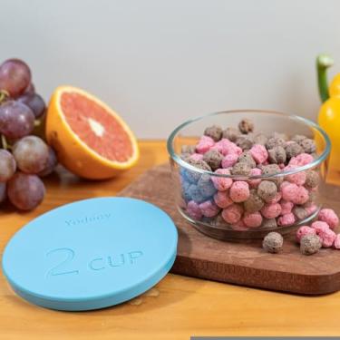 Imagem de 1 peça de 2 xícaras de tampa de silicone azul para pirex e âncora de vidro 7200-PC 2 xícaras, tampa de 12 cm de diâmetro (azul)