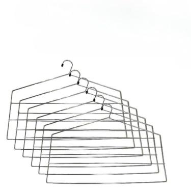 Imagem de Cabides Para Calças Triplo Organizador Reforçado Aço Cromado (10)