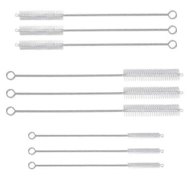 Imagem de Kit de escova de limpeza de canudo de 9 peças para Stanley - (3 tamanhos) limpadores de cachimbo extralongos, escova de limpeza de canudo para copo, copo com bico, garrafa e tubo