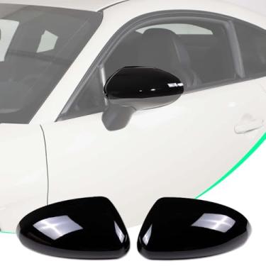 Imagem de Capas de meio espelho de porta lateral para 2024 2025 2026 Subaru BRZ 2024 2025 2026 Toyota 86 acessórios ABS tampa de espelho lateral esquerda e direita tampa de espelho de porta externa (preto piano