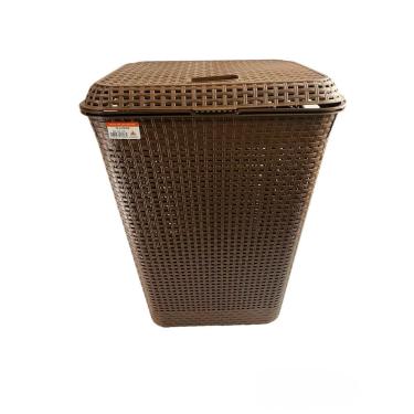 Imagem de Cesto De Roupa Lixo Telado Com Tampa 72 Litros Rattam