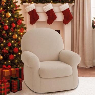 Imagem de Poltrona Natalina Papai Noel Merry Christmas Suede - Doce Sonho Móveis