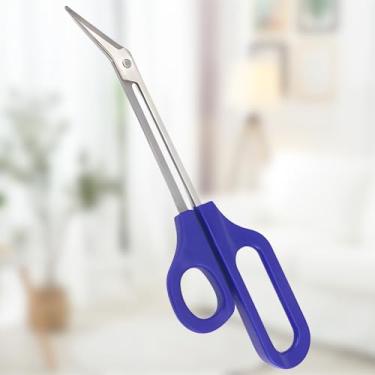 Imagem de Tesoura de unha de cabo longo de 21 cm para unhas grossas: cortador de unhas com cabo longo de fácil alcance para idosos, mulheres e homens (azul)