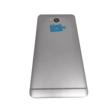 Imagem de SHOWGOOD Capa traseira de metal para Xiaomi Redmi 4 Pro/Redmi 4 Prime com botões de volume + lente da câmera (prata)